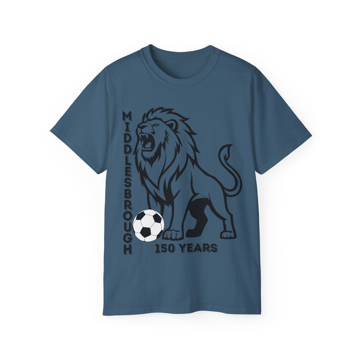 Black/Red Middlesbrough 150 Years Lion Football T-Shirt