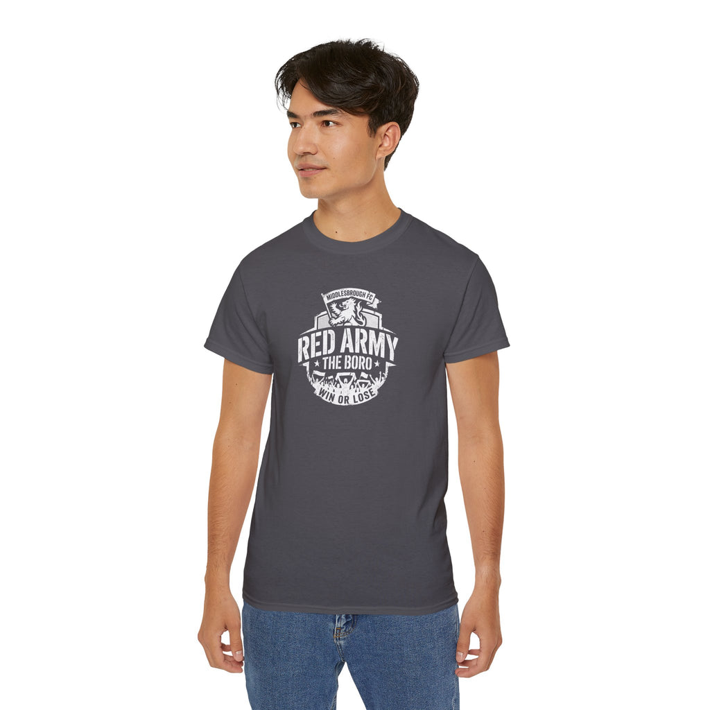 Red Army The Boro "Win or Lose" T-Shirt — Middlesbroughfc Football Fan Tee