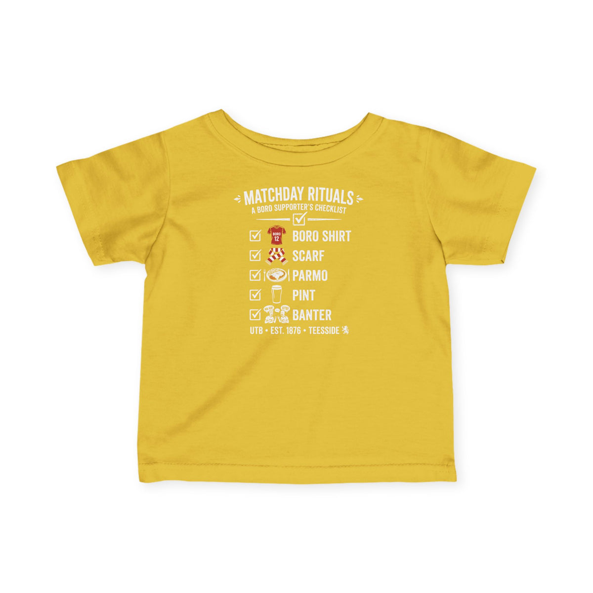 Infant Tee - Boro "Matchday Rituals" Football Baby Shirt