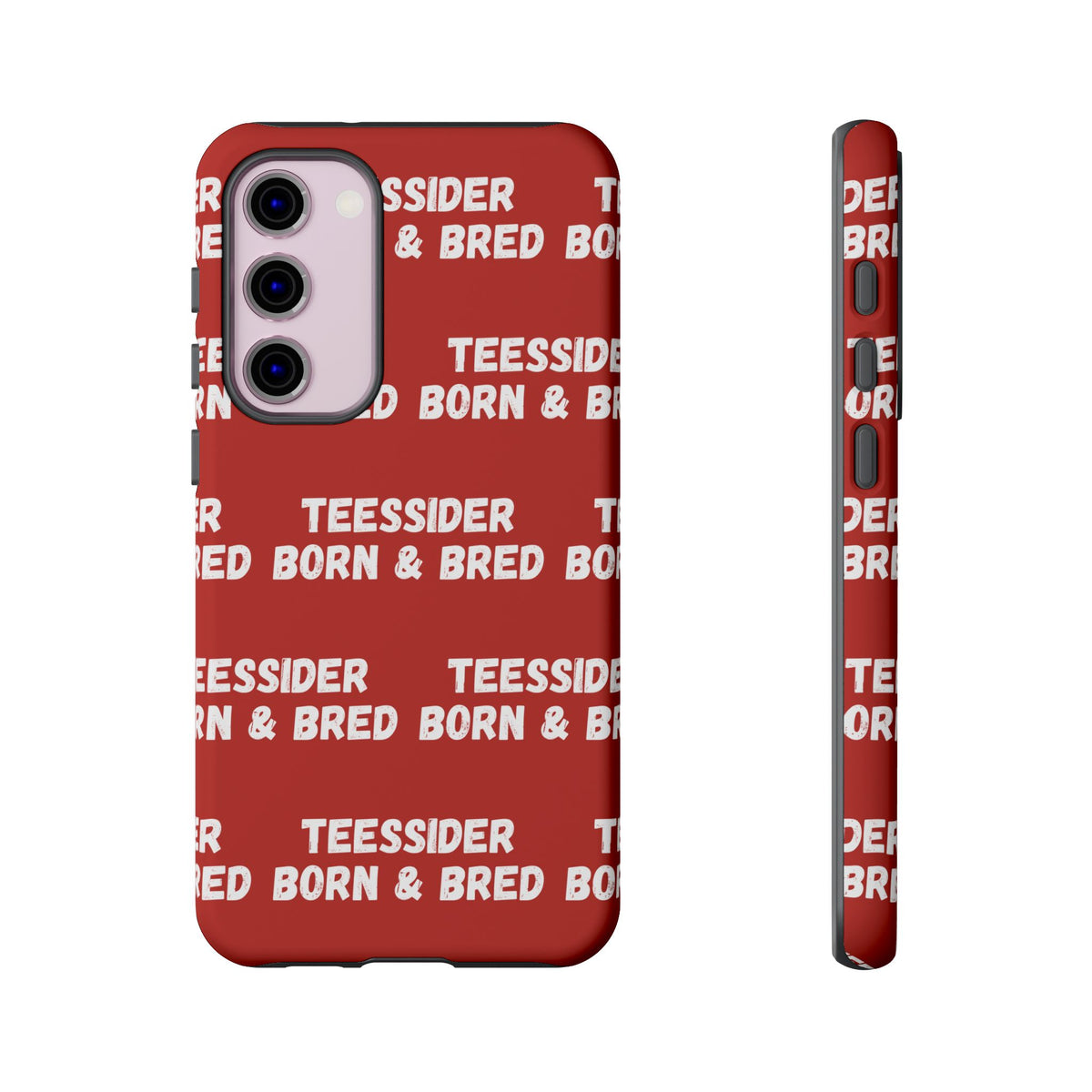 "TEESSIDE BORN & BRED" Phone Case — Red Pattern Tough Case