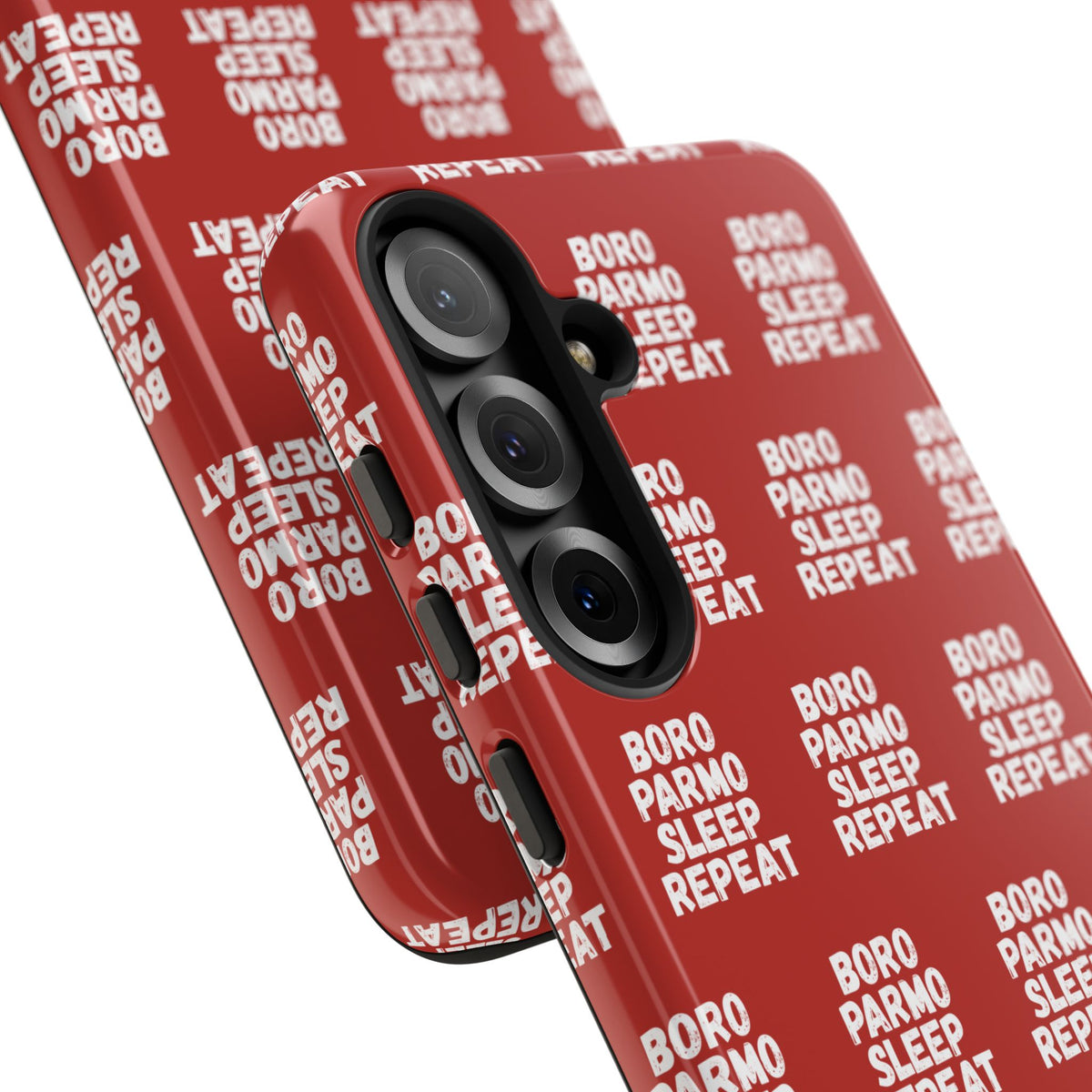 "BORO PARMO SLEEP REPEAT" Phone Case — Red Pattern Tough Case