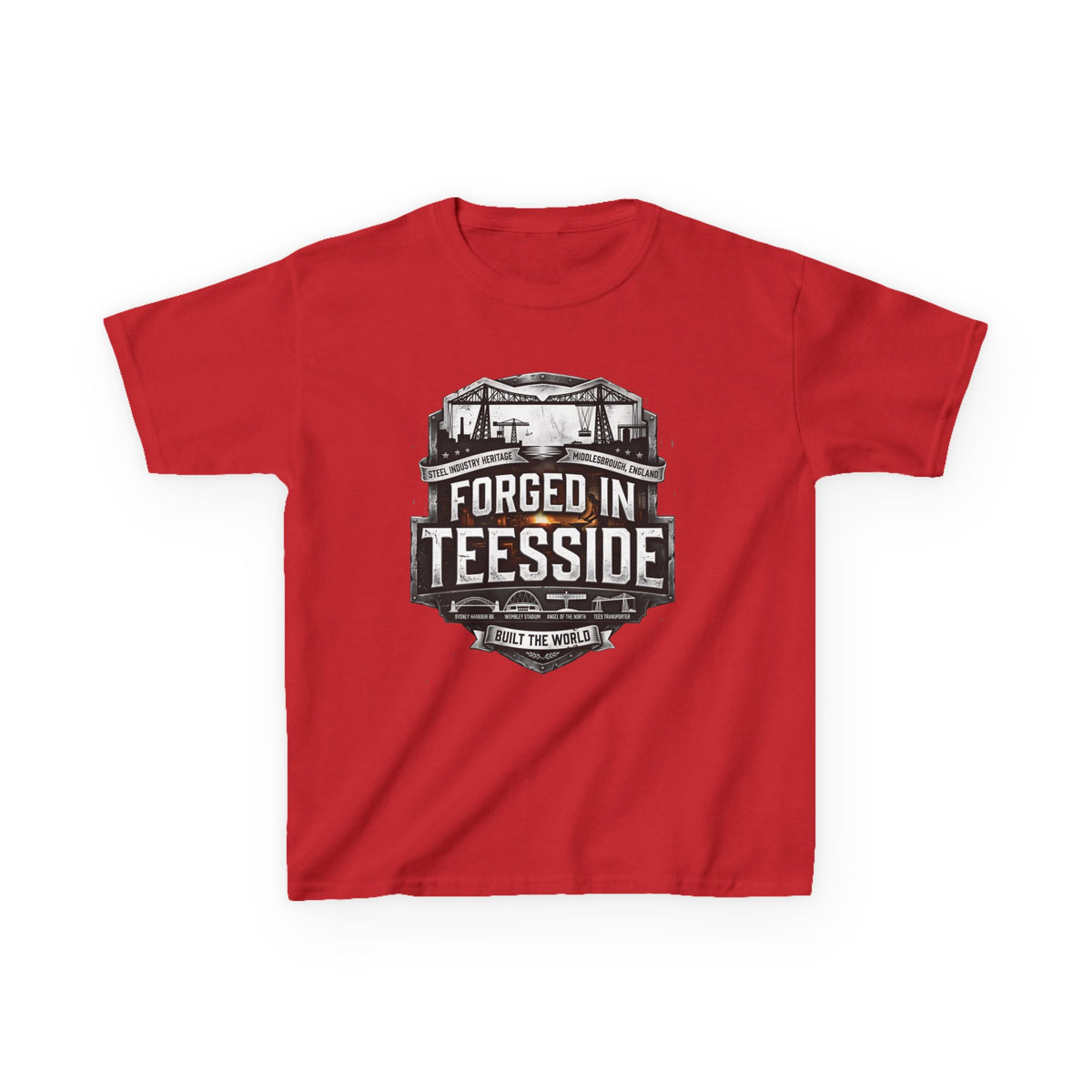 Kids Tee — "Forged in Teesside" BORO Industrial Shirt