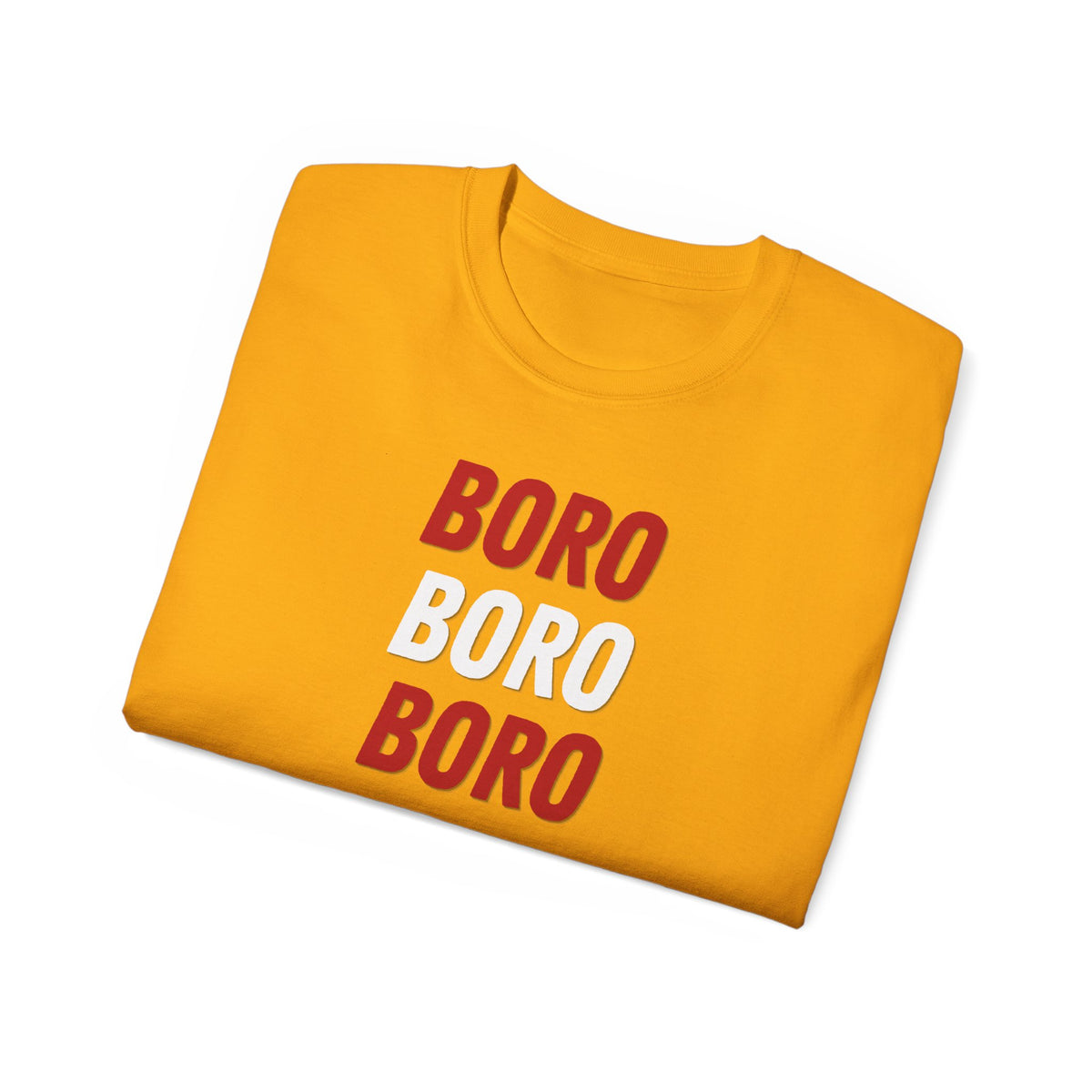 Boro Boro Boro Graphic Tee — Retro Red Logo Cotton T-Shirt