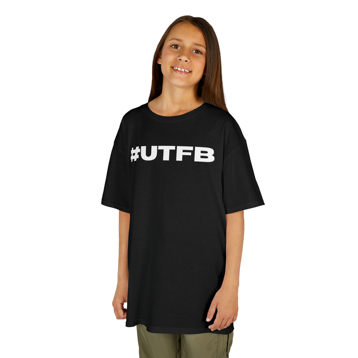 Kids BORO Tee — White #UTFB Graphic Youth T-Shirt