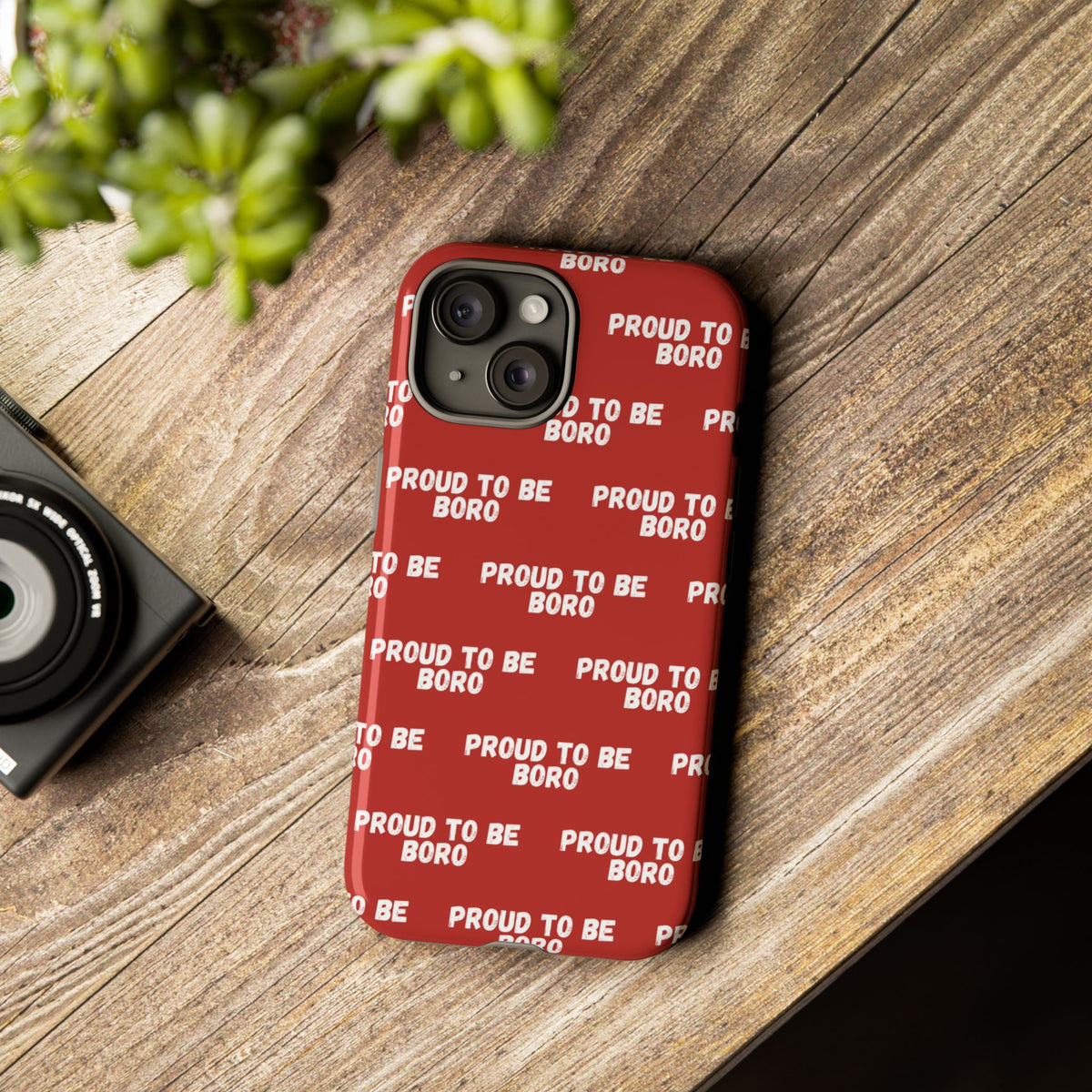 "PROUD TO BE BORO" Phone Case — Red Pattern Tough Case