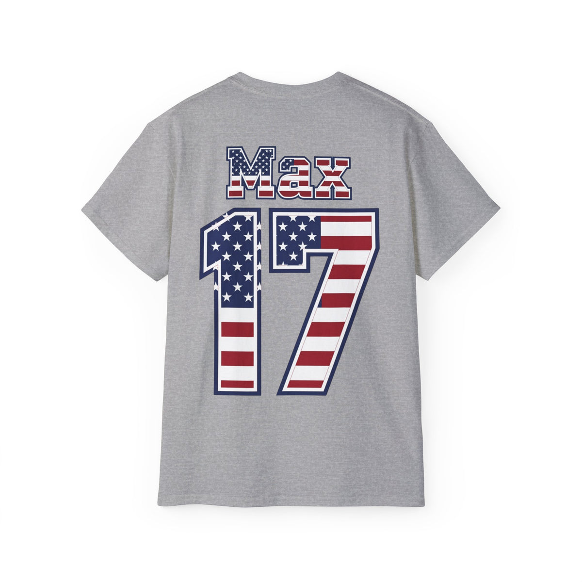 Max Arfsten Number 17 USA Flag Shirt for the BORO 'back print only'