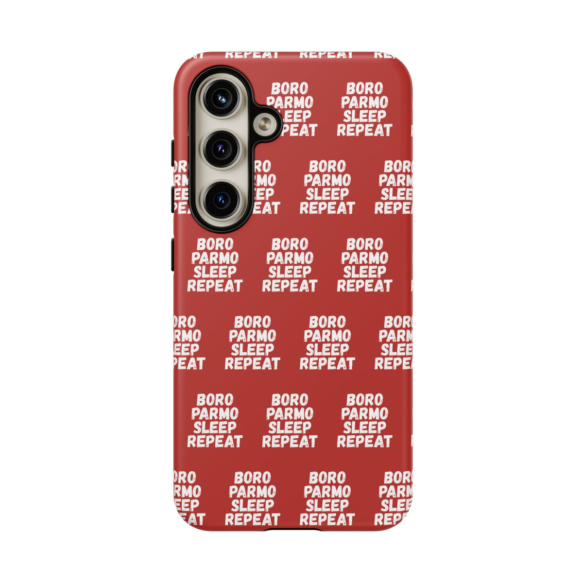 "BORO PARMO SLEEP REPEAT" Phone Case — Red Pattern Tough Case