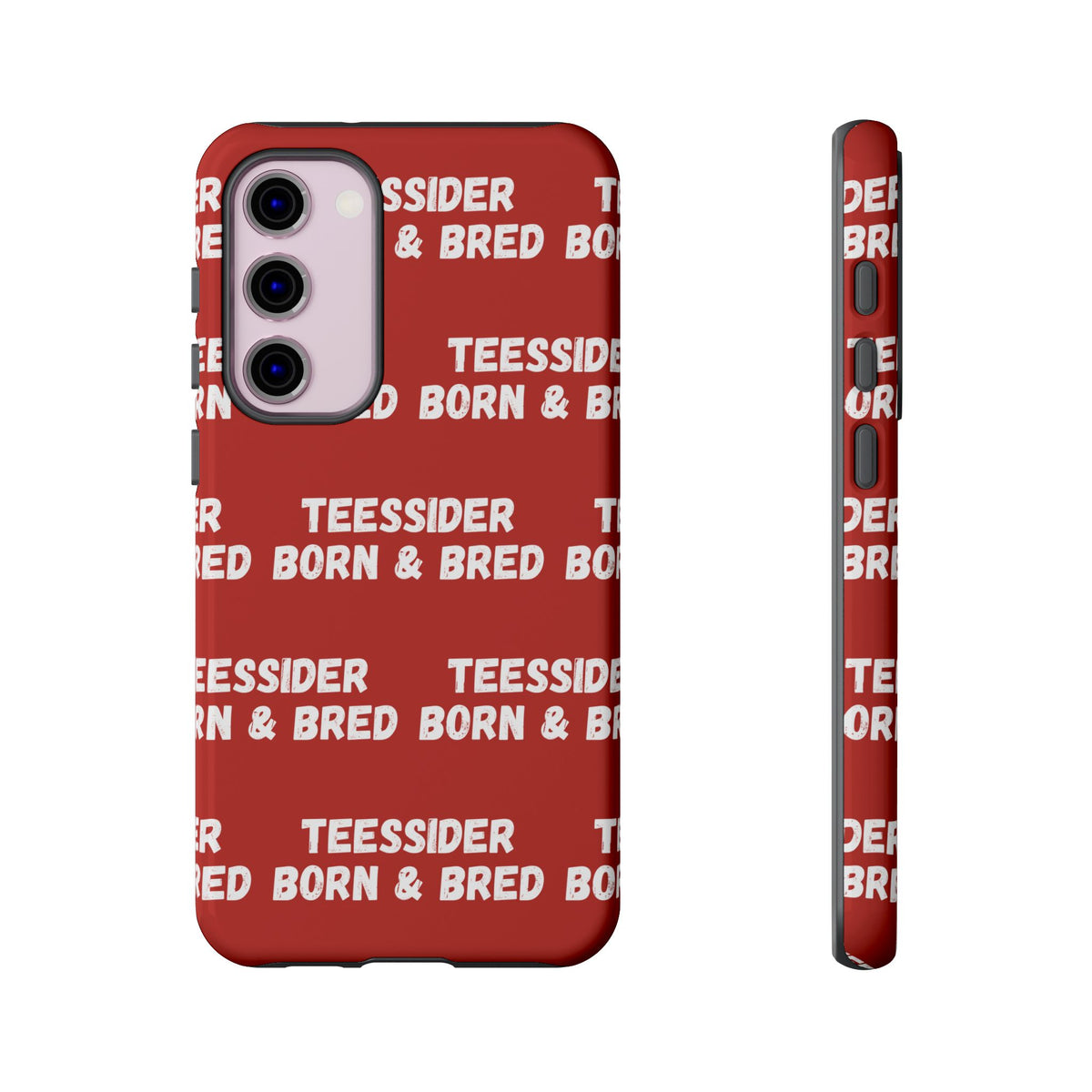 "TEESSIDE BORN & BRED" Phone Case — Red Pattern Tough Case