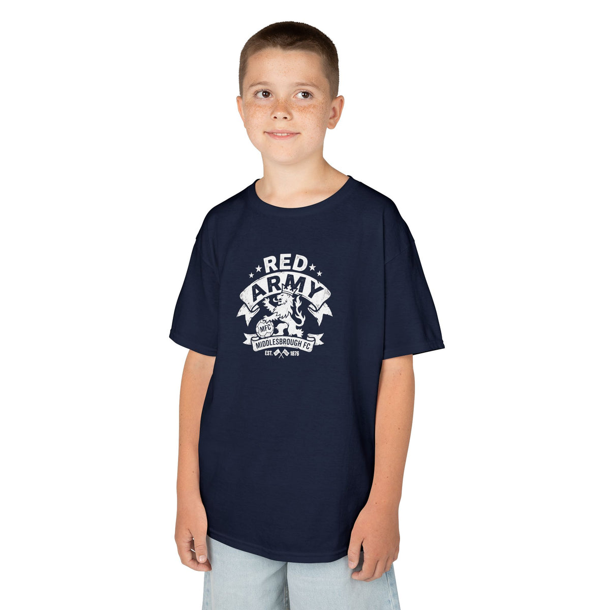 Kids T‑Shirt — "Red Army" BORO Mascot Graphic Tee for Children