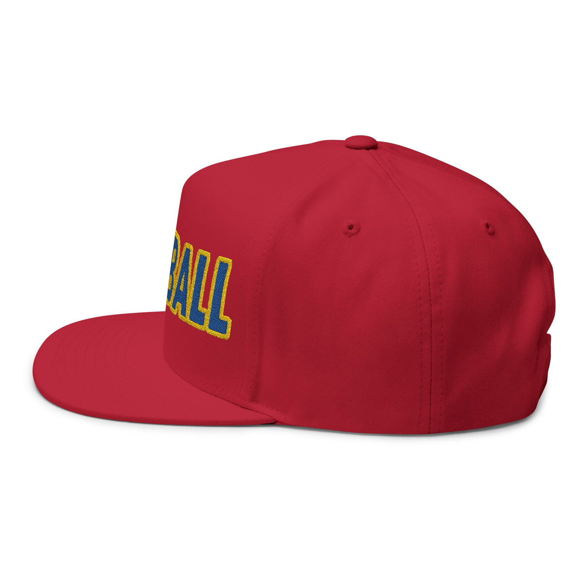 BORO Flat Bill Cap — Embroidered 'HELLBALL' Bold Font Snapback Hat