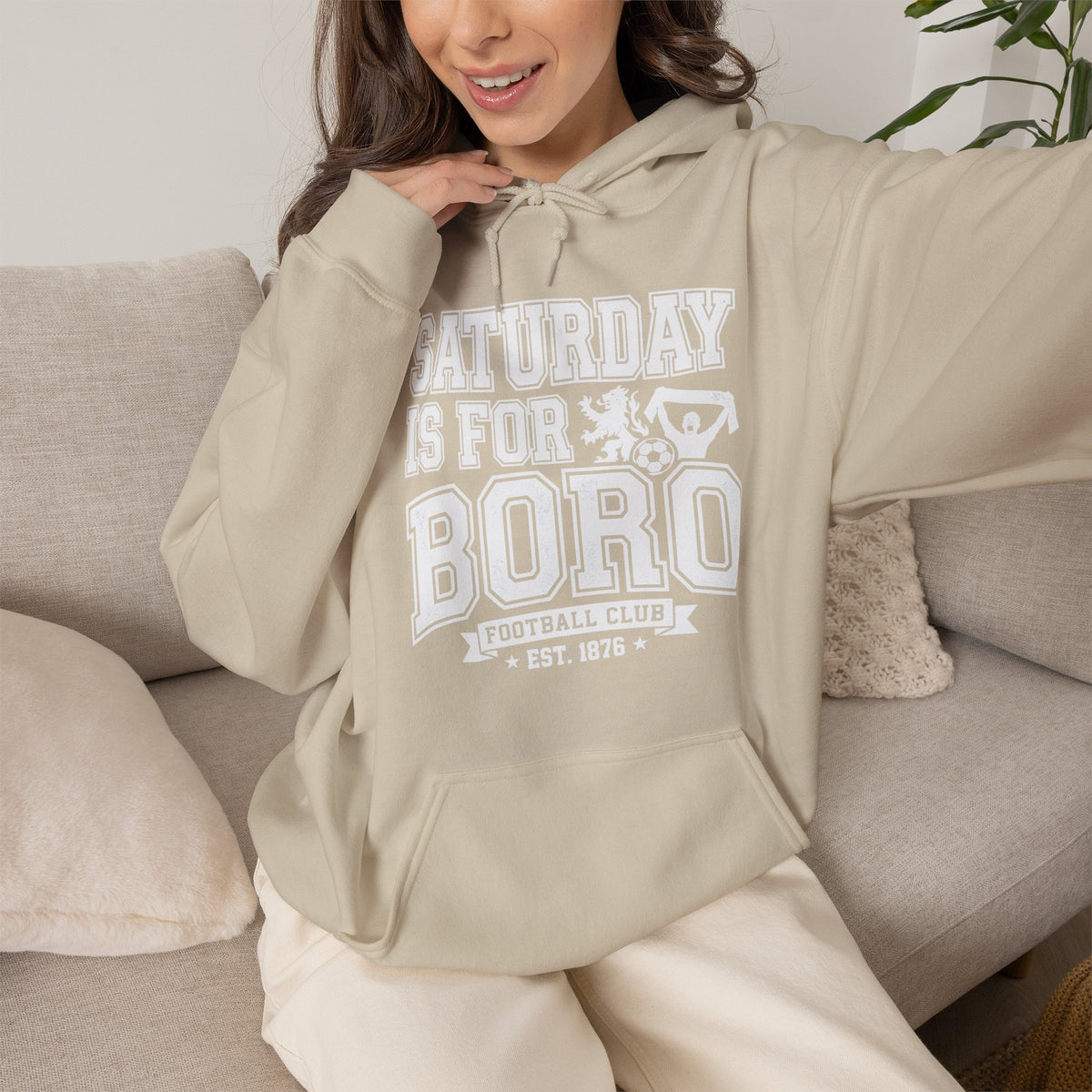 Saturday Is For Boro Hoodie — Football Fan Crewneck Pullover
