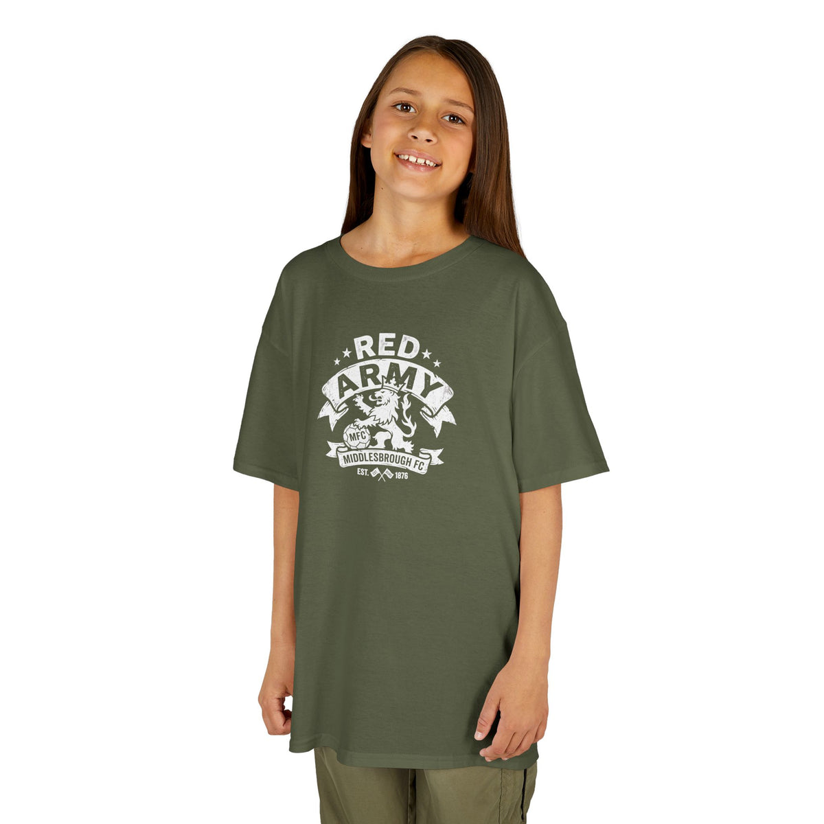 Kids T‑Shirt — "Red Army" BORO Mascot Graphic Tee for Children