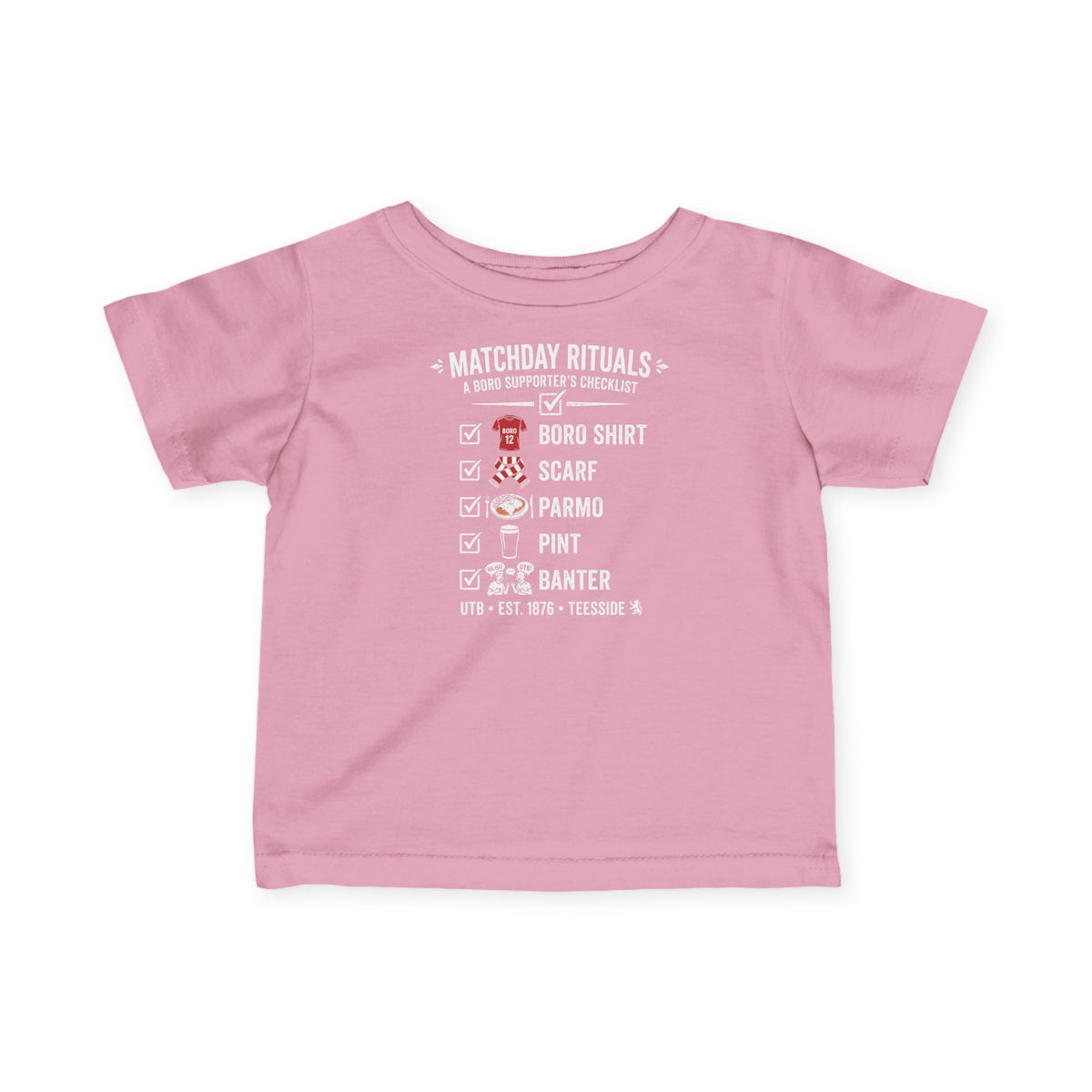Infant Tee - Boro "Matchday Rituals" Football Baby Shirt