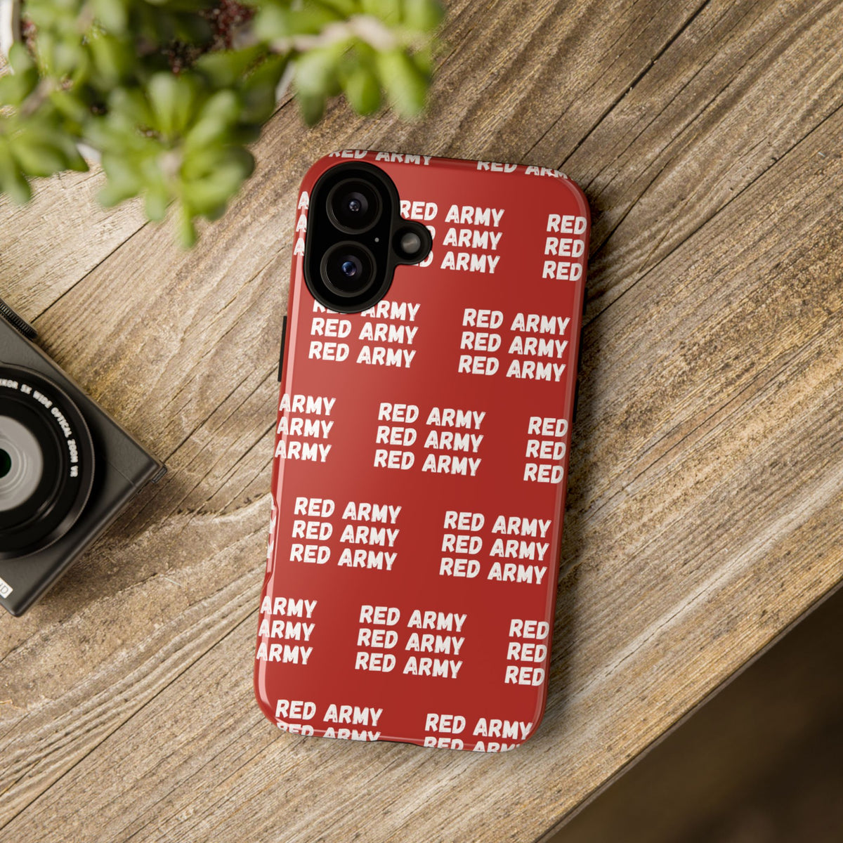 "RED ARMY RED ARMY RED ARMY" Phone Case — Red Pattern Tough Case