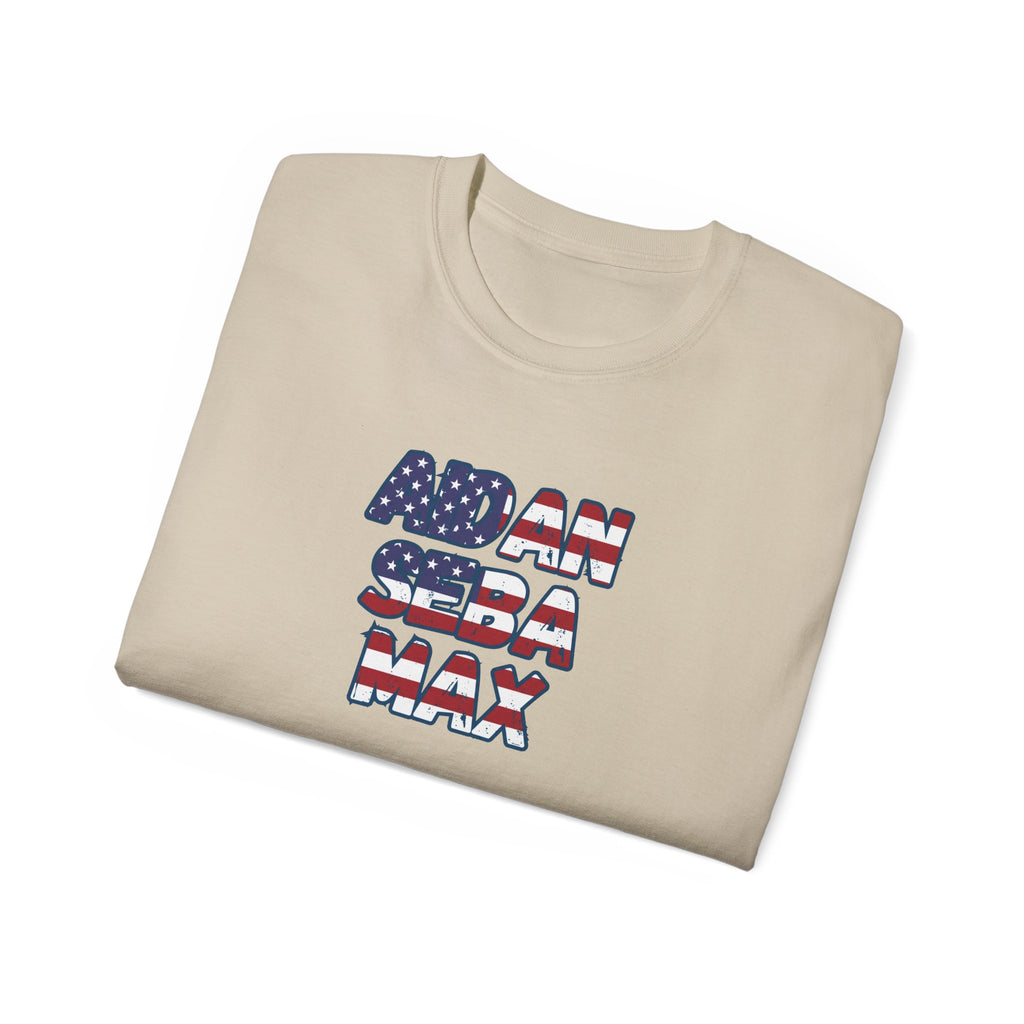 BORO's Midfield Trio Tee — AIDAN SEBA MAX USA  Graphic T‑Shirt