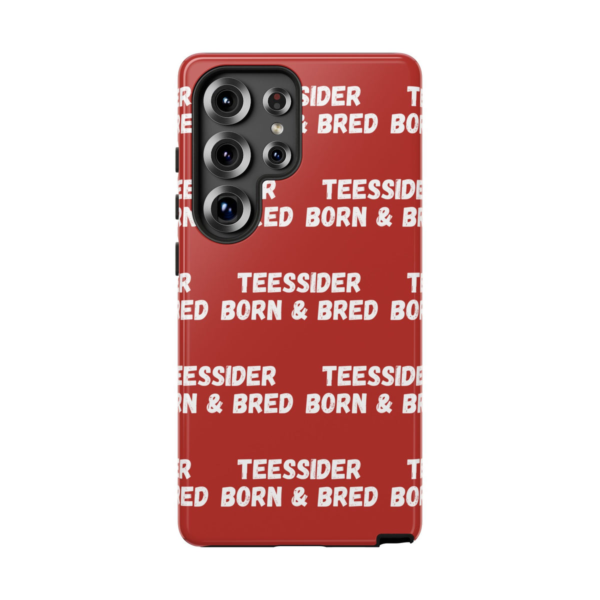 "TEESSIDE BORN & BRED" Phone Case — Red Pattern Tough Case