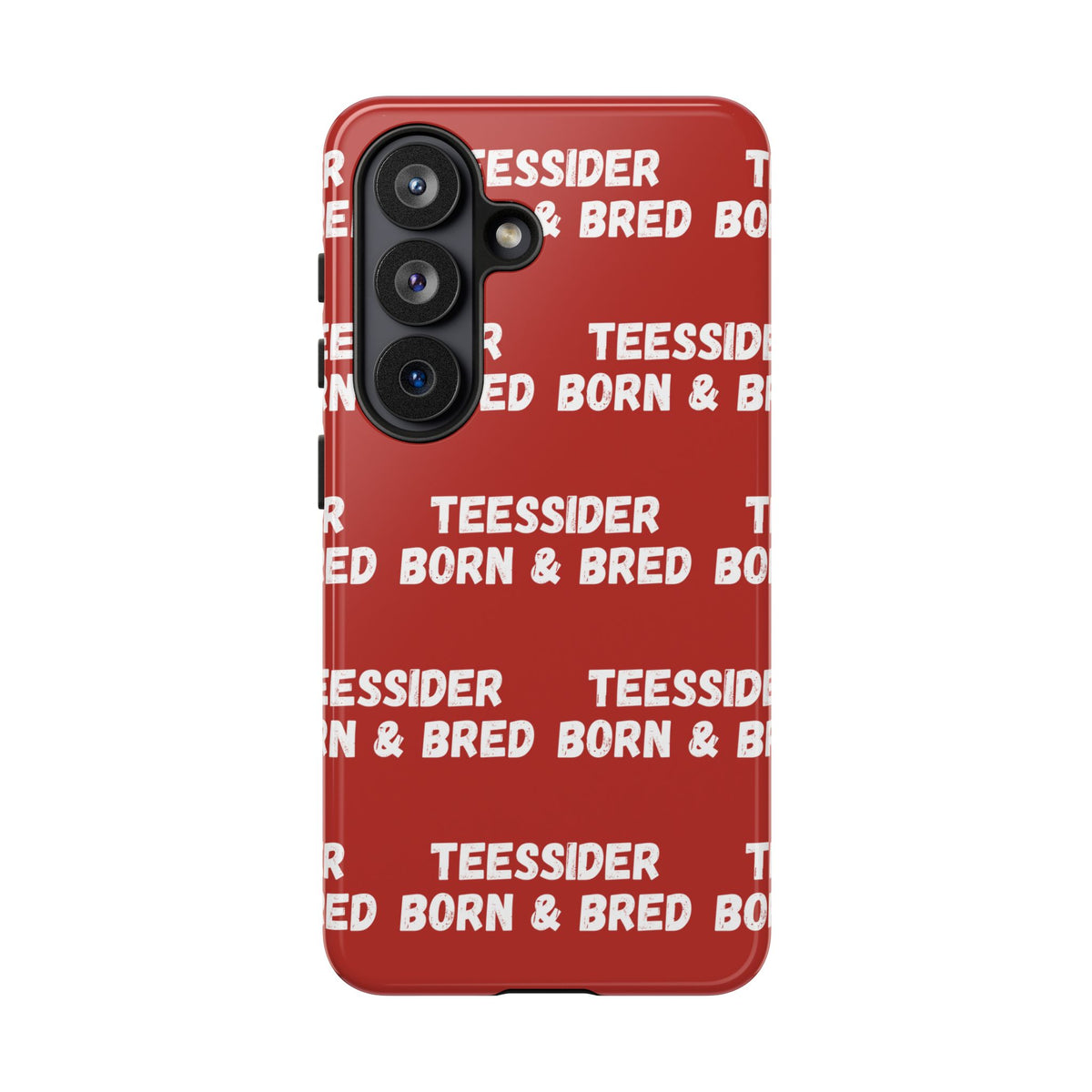 "TEESSIDE BORN & BRED" Phone Case — Red Pattern Tough Case