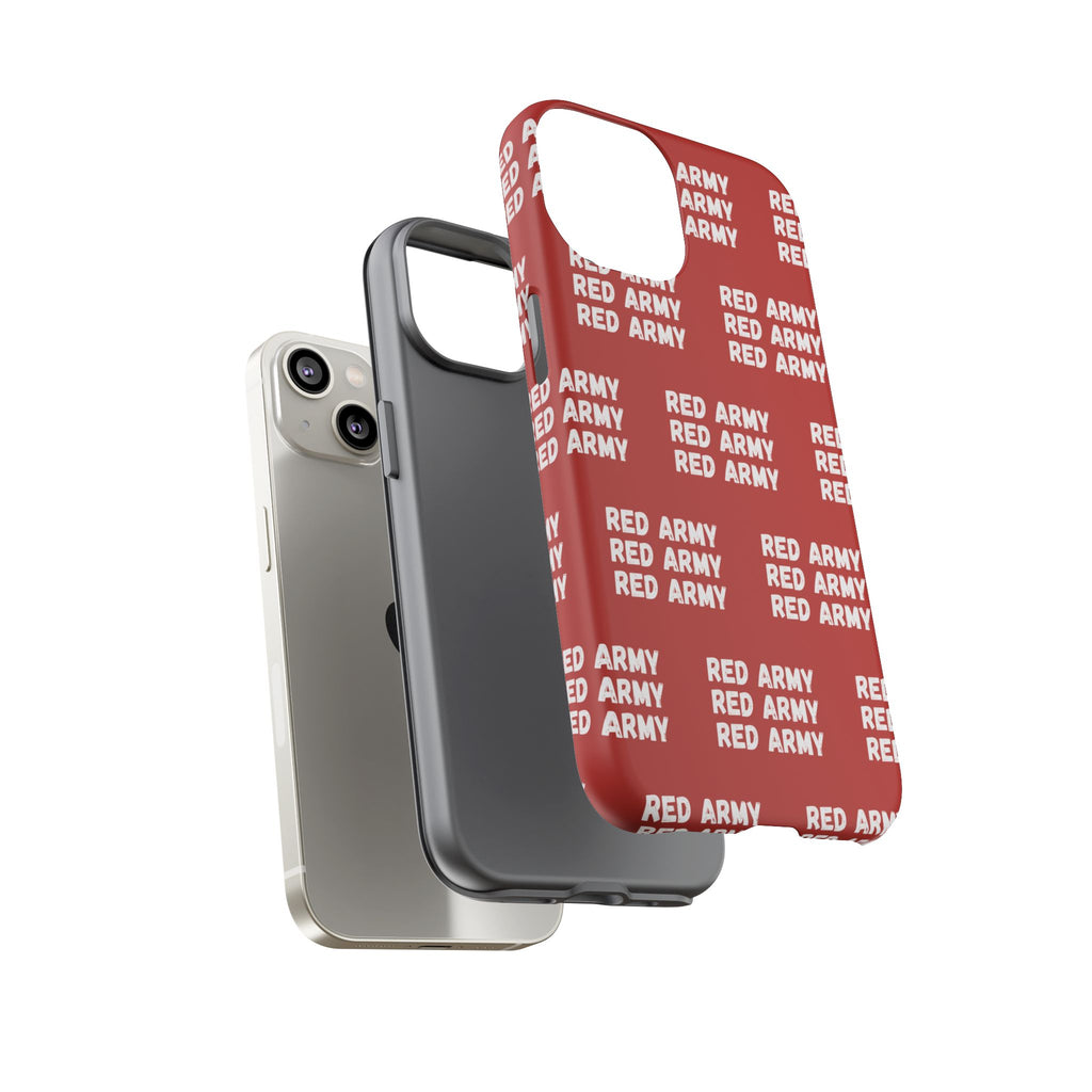 "RED ARMY RED ARMY RED ARMY" Phone Case — Red Pattern Tough Case