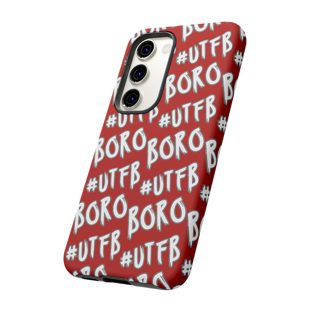Phone Case — Red #UTFB BORO Pattern Protective Case