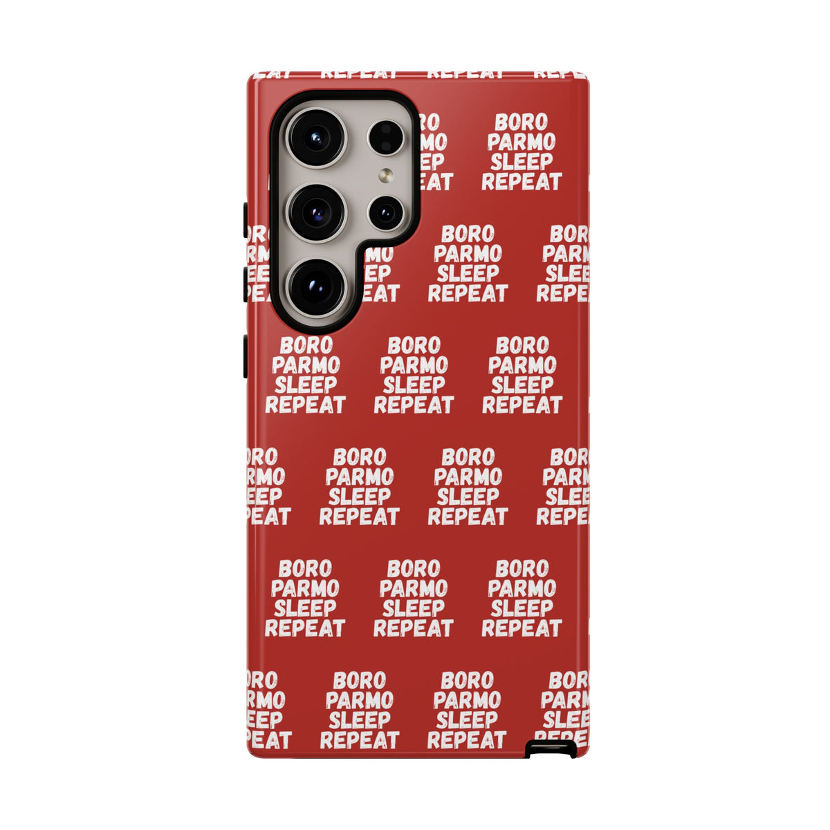 "BORO PARMO SLEEP REPEAT" Phone Case — Red Pattern Tough Case