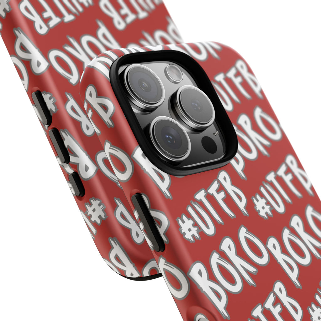 Phone Case — Red #UTFB BORO Pattern Protective Case