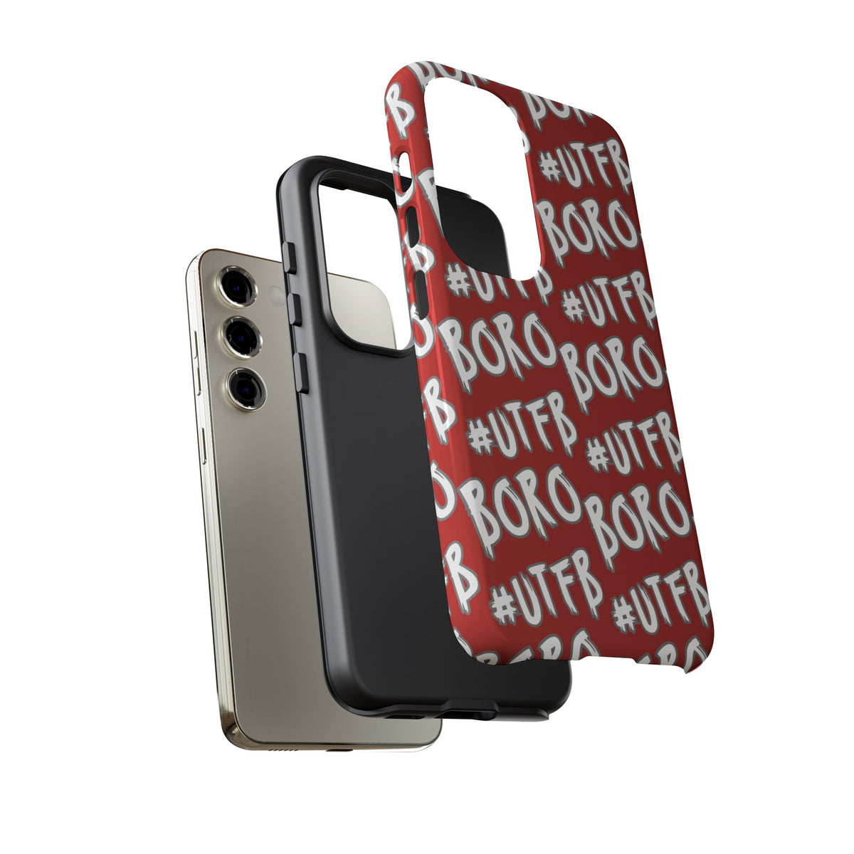 Phone Case — Red #UTFB BORO Pattern Protective Case