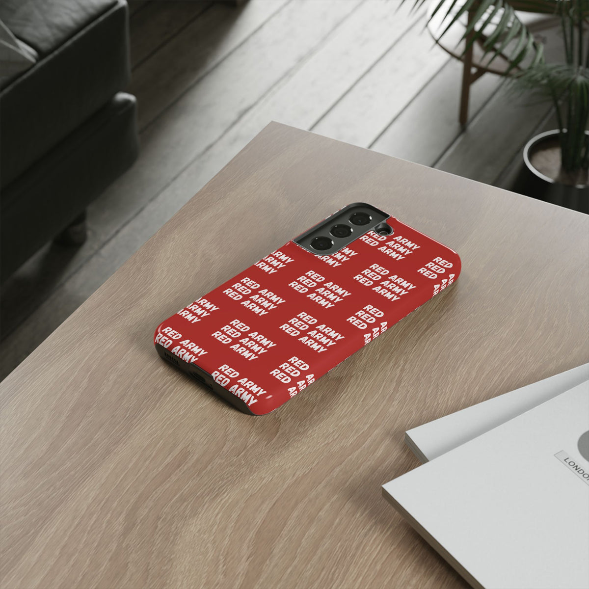 "RED ARMY RED ARMY RED ARMY" Phone Case — Red Pattern Tough Case