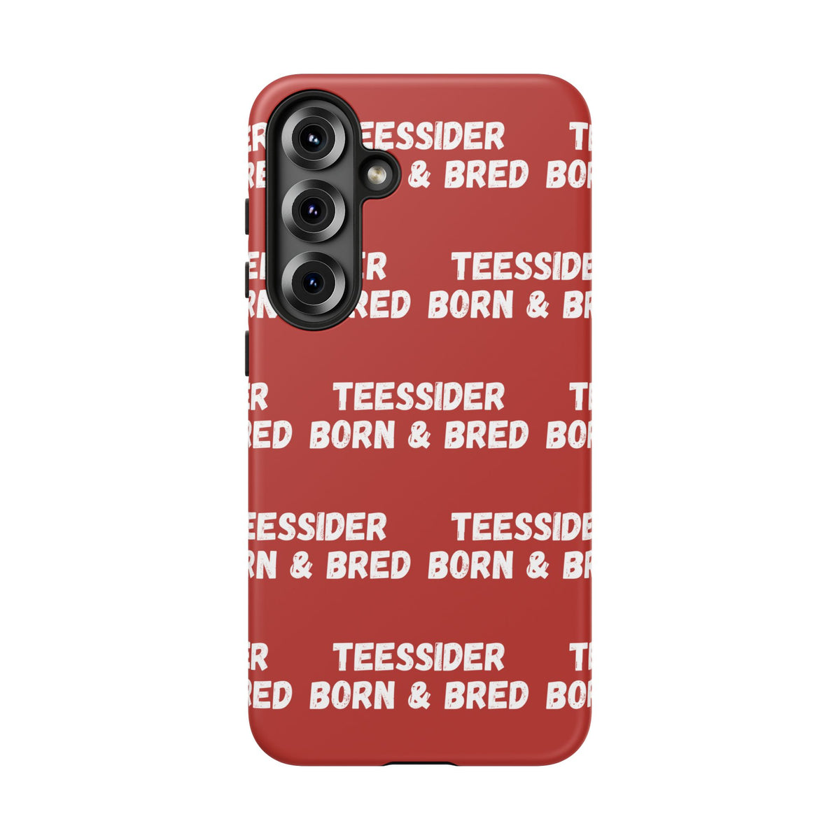 "TEESSIDE BORN & BRED" Phone Case — Red Pattern Tough Case