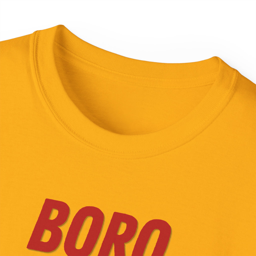 Boro Boro Boro Graphic Tee — Retro Red Logo Cotton T-Shirt