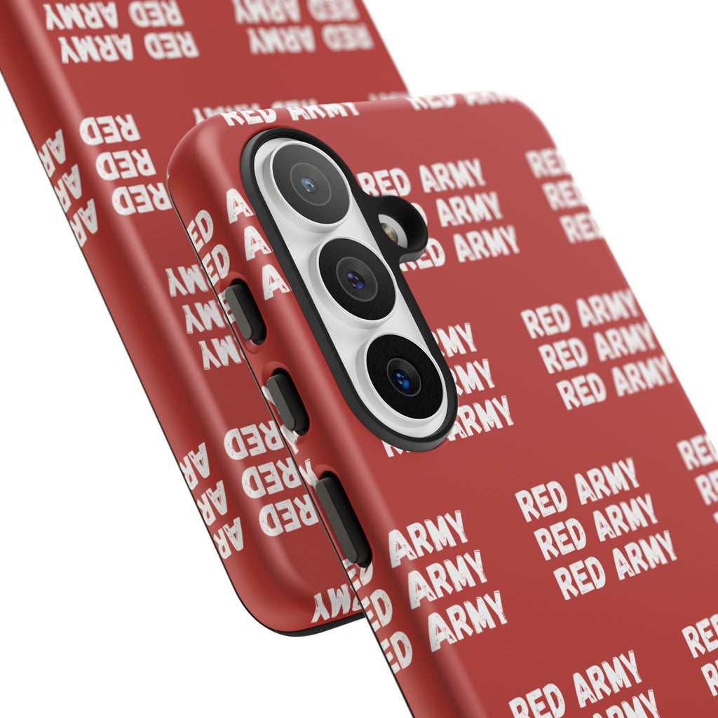 "RED ARMY RED ARMY RED ARMY" Phone Case — Red Pattern Tough Case