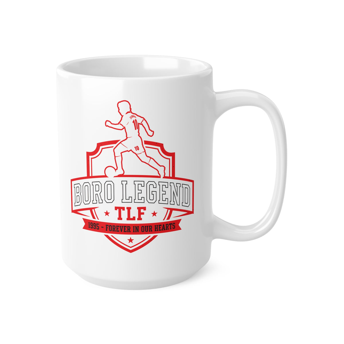 Soccer Legend  Juninho Paulista Ceramic Mug — “Boro Legend” 11oz & 15oz