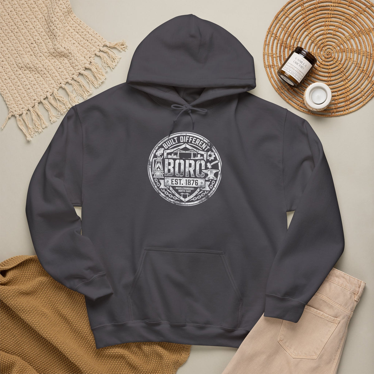 Adult BORO Built Different – Boro Logo Hoodie