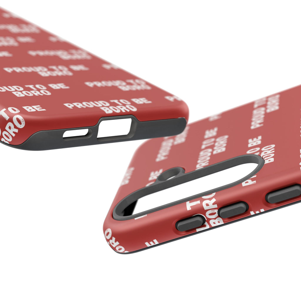 "PROUD TO BE BORO" Phone Case — Red Pattern Tough Case