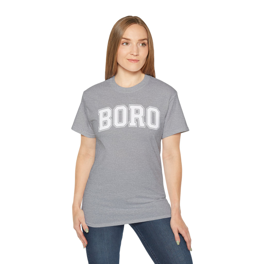 BORO Collegiate Graphic Tee — Classic UNI Lettering T-Shirt