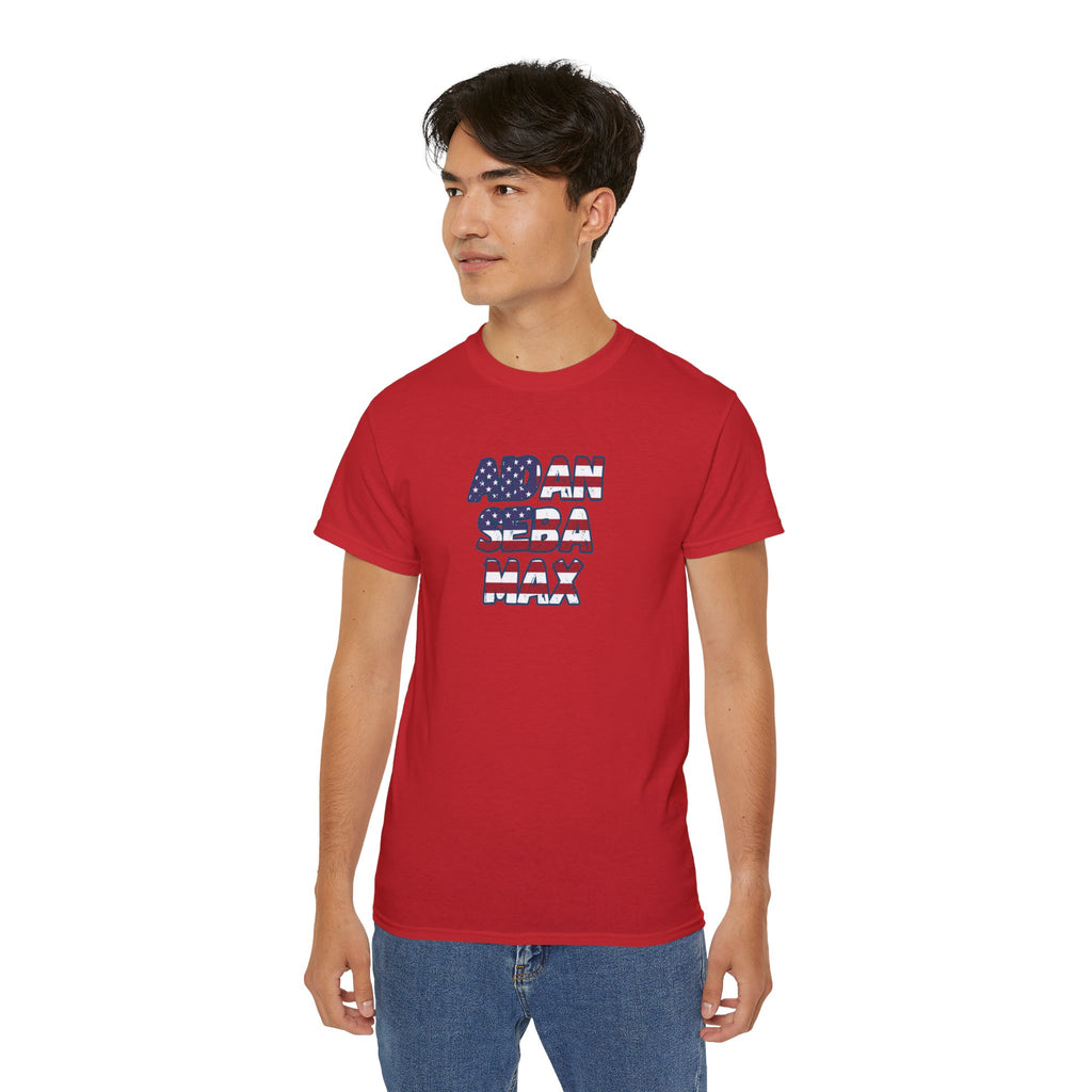 BORO's Midfield Trio Tee — AIDAN SEBA MAX USA  Graphic T‑Shirt