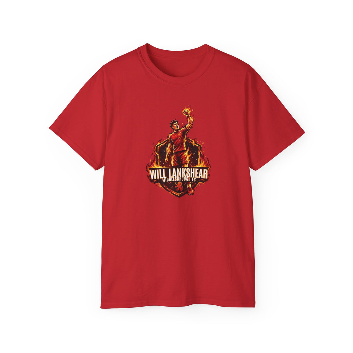 Adult T-Shirt — "Will Lankshear" On Fire Tee Boro, Middlesbroughfc
