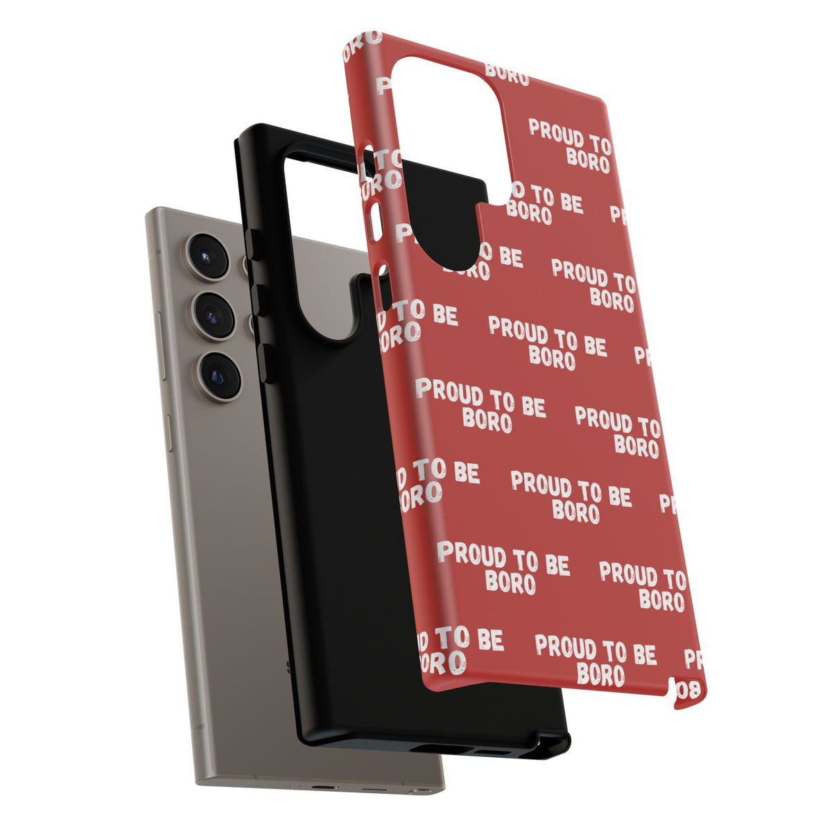 "PROUD TO BE BORO" Phone Case — Red Pattern Tough Case