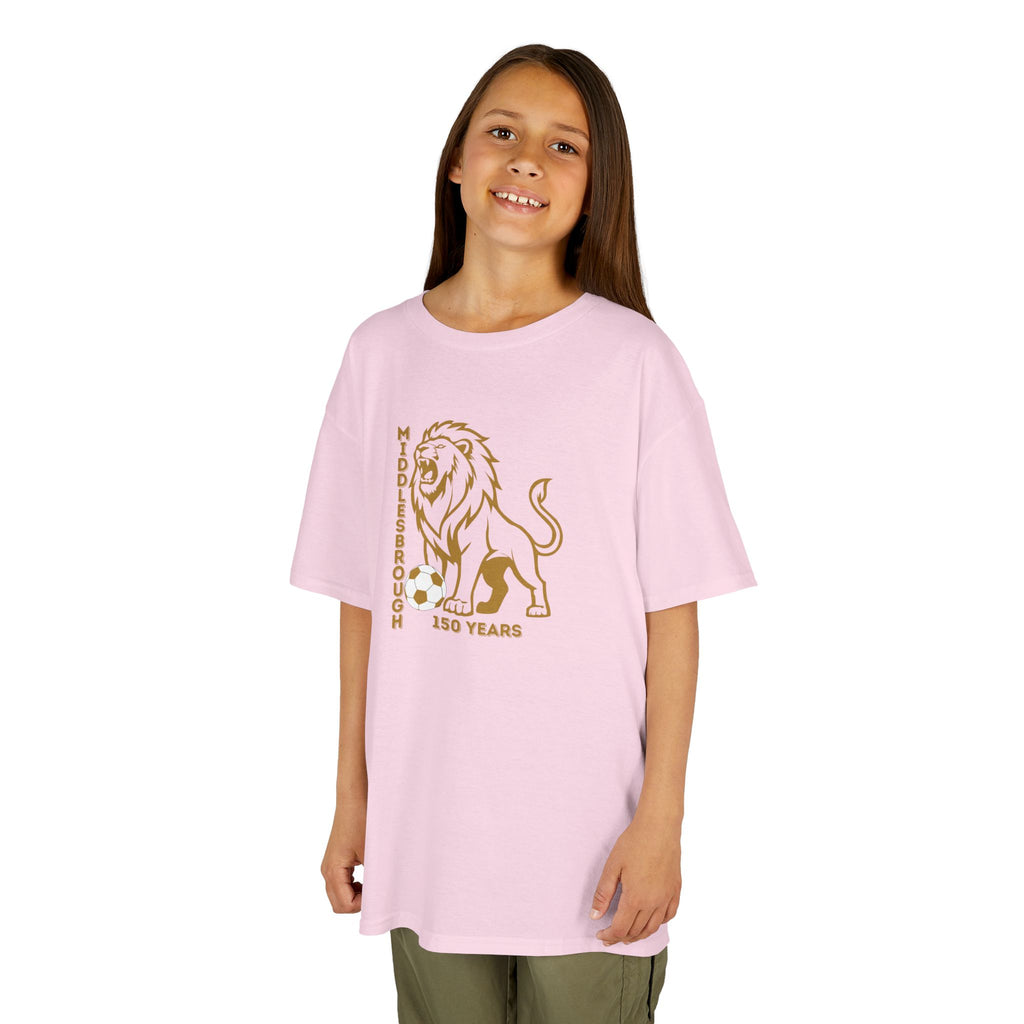 Kids Middlesbrough Lion Graphic Tee — "150 Years" Anniversary Shirt