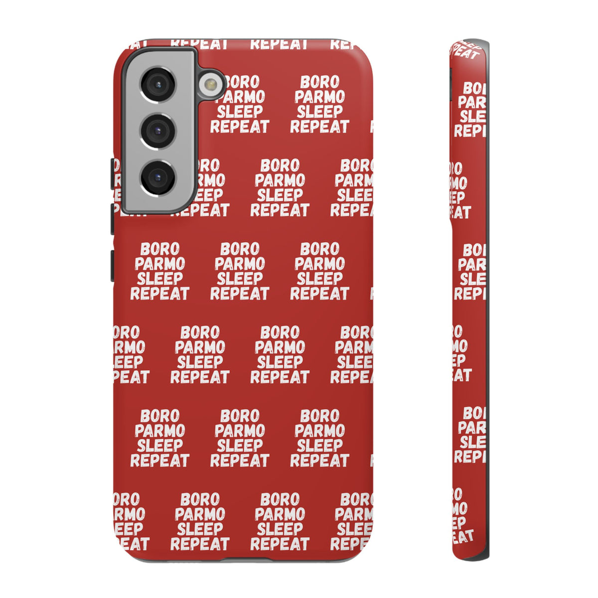 "BORO PARMO SLEEP REPEAT" Phone Case — Red Pattern Tough Case