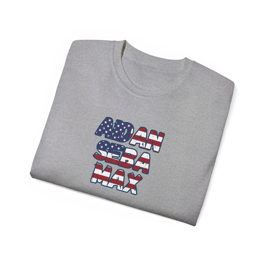 BORO's Midfield Trio Tee — AIDAN SEBA MAX USA  Graphic T‑Shirt