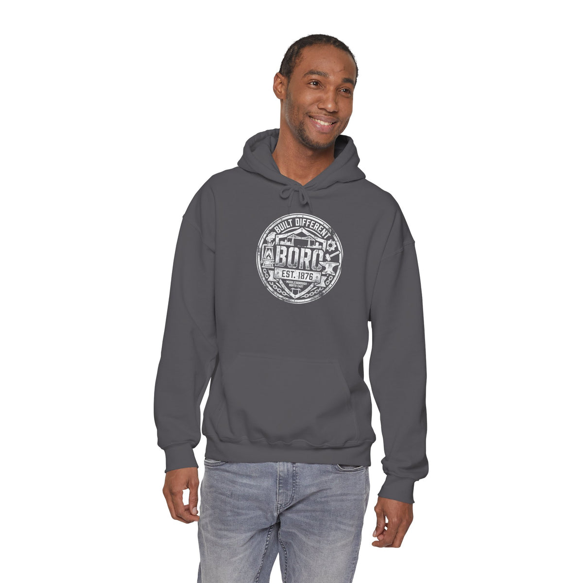 Adult BORO Built Different – Boro Logo Hoodie