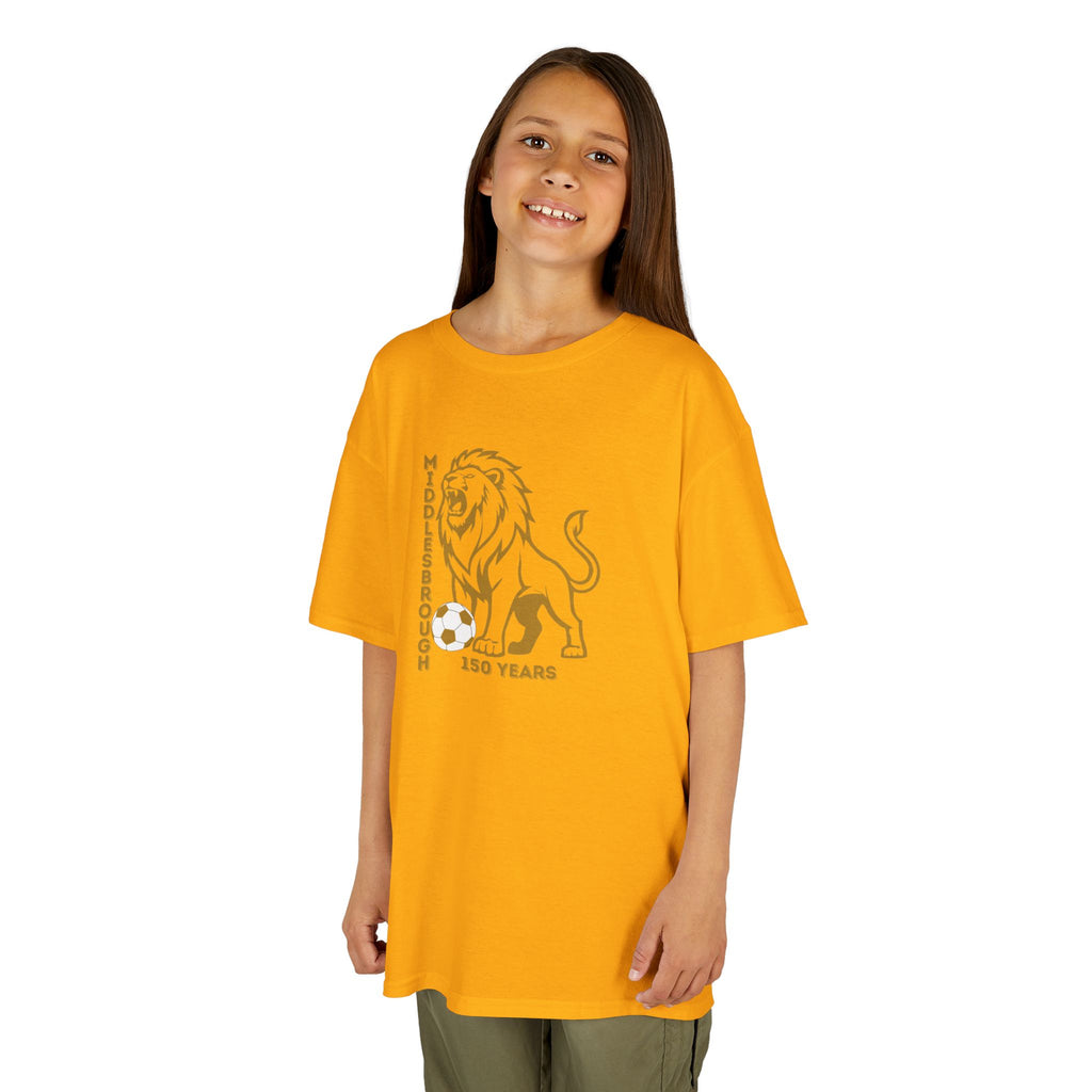 Kids Middlesbrough Lion Graphic Tee — "150 Years" Anniversary Shirt