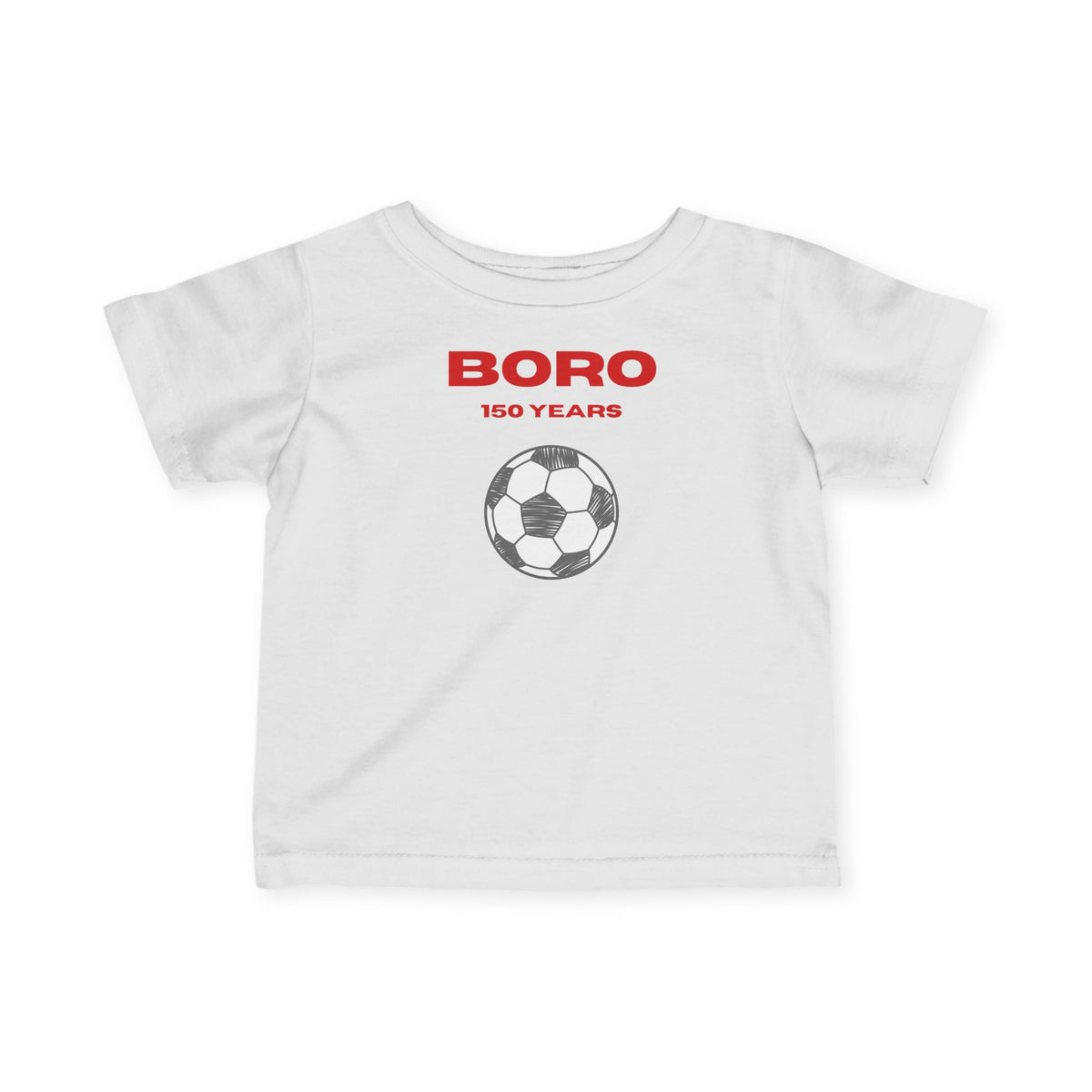 Infant Soccer Tee "BORO 150 Years" – Baby Football Jersey