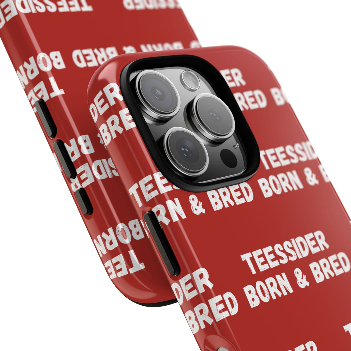 "TEESSIDE BORN & BRED" Phone Case — Red Pattern Tough Case