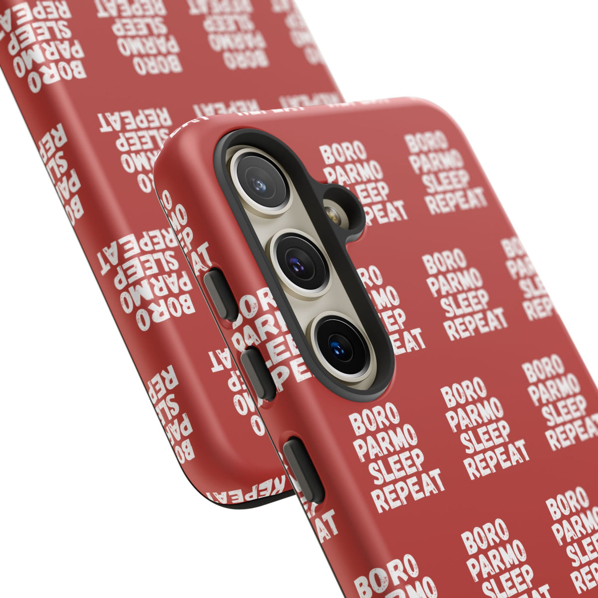 "BORO PARMO SLEEP REPEAT" Phone Case — Red Pattern Tough Case