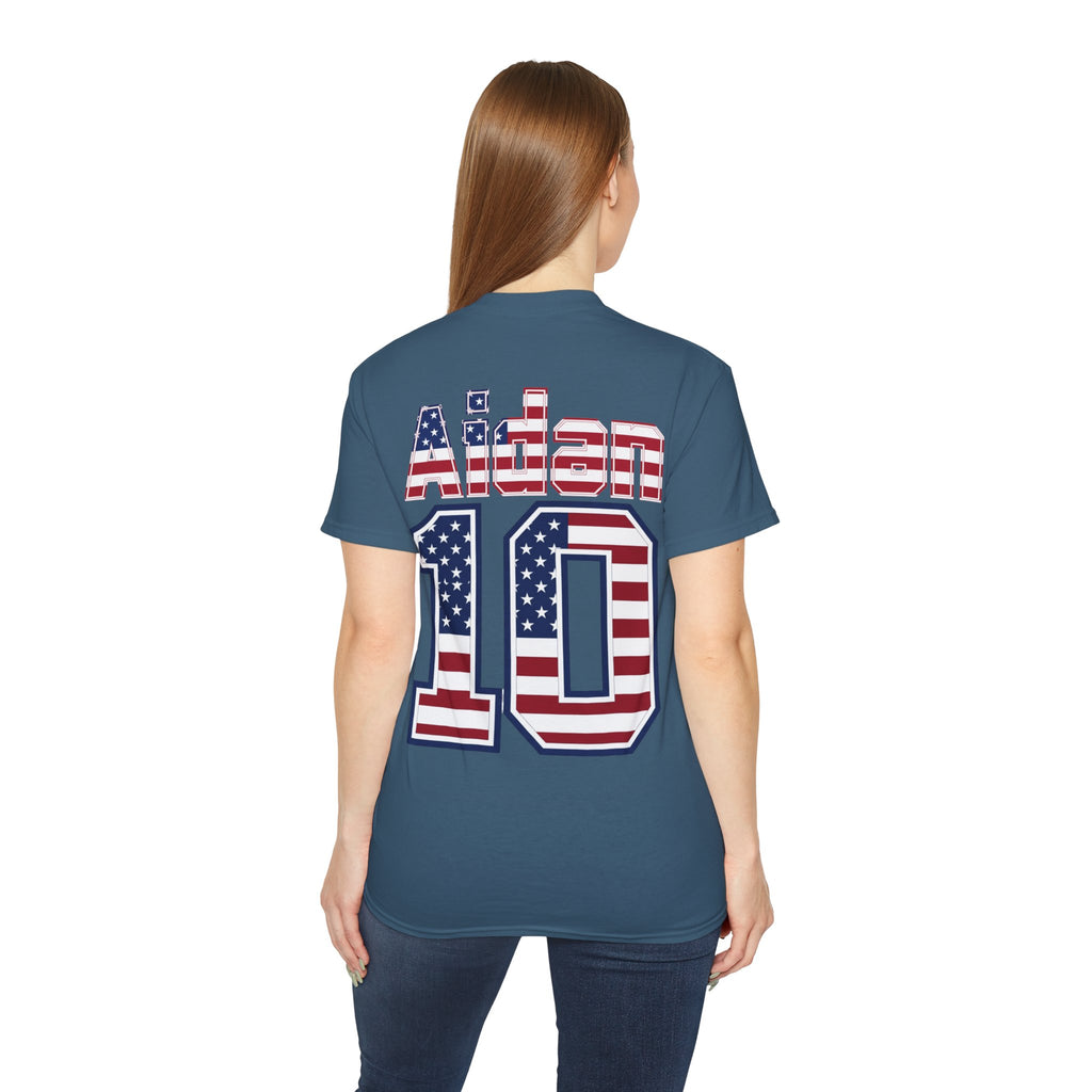 Aidan Morris Number 10 USA Flag Shirt for the BORO 'back print only'