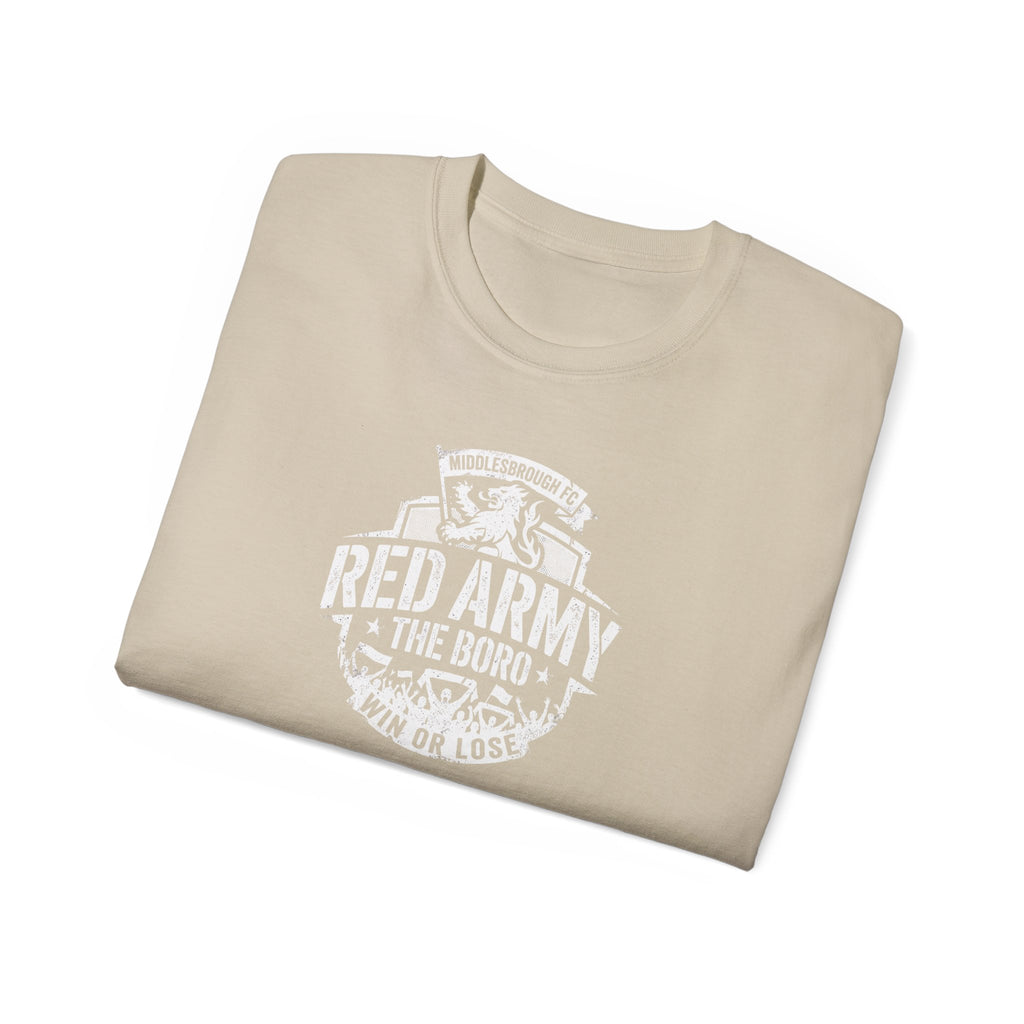 Red Army The Boro "Win or Lose" T-Shirt — Middlesbroughfc Football Fan Tee