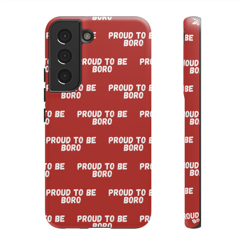"PROUD TO BE BORO" Phone Case — Red Pattern Tough Case