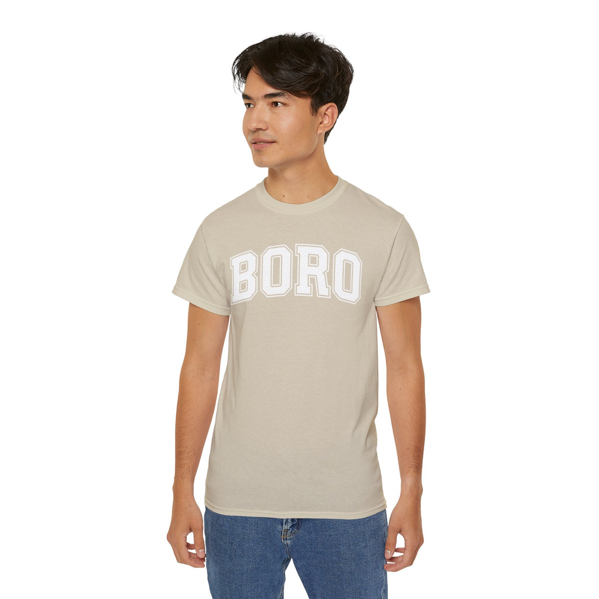 BORO Collegiate Graphic Tee — Classic UNI Lettering T-Shirt
