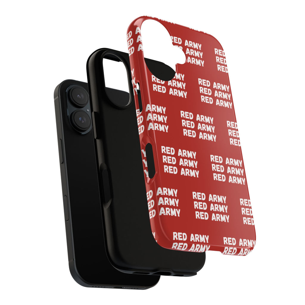 "RED ARMY RED ARMY RED ARMY" Phone Case — Red Pattern Tough Case